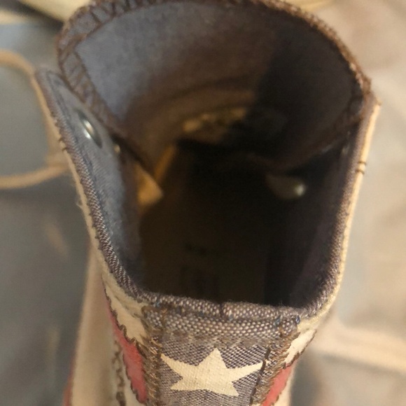 CONVERSE USED AMERICAN FLAG MENS 5 WOMENS 7 - Picture 2 of 5